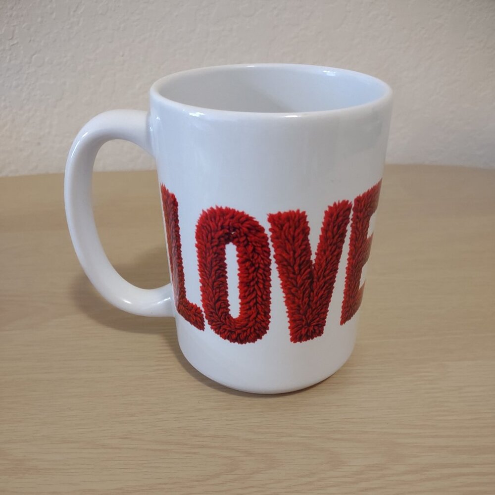 Fall in Love Faux Yarn Ceramic Mug
